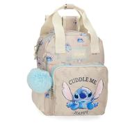 Joumma Disney Stitch Cuddle Me Happy Sac à dos préscolaire beige 23 x 28 x 10 cm Polyester, Beige, Talla única, Sac à dos préscolaire