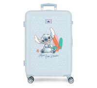 Joumma Disney Stitch from Hawaii Valise Moyenne Bleue 46 x 65 x 23 cm Rigide 3 kg Fermeture à Combinaison latérale ABS 3 kg 56 L