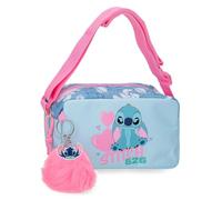 Joumma Disney Stitch Hearts Sac à Bandoulière Bleu 19.5x11.5x7.5 cm Polyester