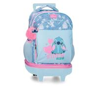 Joumma Disney Stitch Hearts Sac à Dos 2 Roues 15,6" Bleu 32 x 45 x 21 cm Polyester 30,24 L