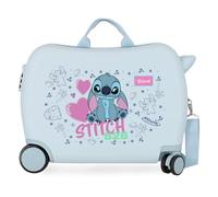 Joumma Disney Stitch Hearts Valise pour Enfant Bleu 50 x 38 x 20 cm Rigide 2,05 kg Fermeture à Combinaison latérale ABS 2,05 kg 34 L Bagage à Main