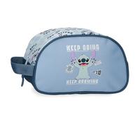 Joumma Disney Stitch Keep Going Trousse de Toilette Adaptable Bleu 24x14x10 cm Polyester