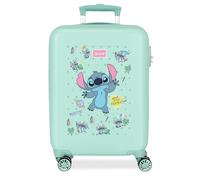 Joumma Disney Stitch Little Destruction Valise de Cabine Bleue 38 x 55 x 20 cm Rigide 2 kg Fermeture à Combinaison latérale ABS 2 kg 35 L Bagage à Main