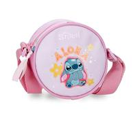 Joumma Disney Stitch You & Me Sac à bandoulière Rond Mauve 14 x 14 x 4 cm Polyester