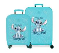 Joumma Disney You are Magical Jeu de valises Bleues 55/70 cm Rigide 7,54 kg Fermeture TSA intégrée ABS 7,54 kg 116L Bagage à Main