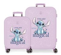 Joumma Disney You are Magical Jeu de valises Lilas 55/70 cm Rigide 7,54 kg Fermeture TSA intégrée ABS 7,54 kg 116L Bagage à Main