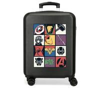 Joumma Marvel Avengers Power Squad Valise de Cabine Rigide en ABS avec Fermeture à Combinaison latérale 34 l 2,6 kg 4 Roues Doubles Bagage à Main Noir 38 x 55 x 20 cm