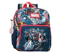 Joumma Marvel Avengers Sac à Dos d'école légendaire Bleu 23 x 28 x 10 cm Polyester 6,44 L Bleu, Bleu, Sac à Dos d'école