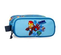 Joumma Marvel Iron Friends Trousse Double Bleue 23 x 9 x 7 cm Polyester