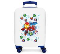 Joumma Marvel Iron Friends Valise de Cabine Blanche 33 x 50 x 20 cm Rigide 2,35 kg Fermeture à Combinaison latérale ABS 2,35 kg 33 L Bagage à Main