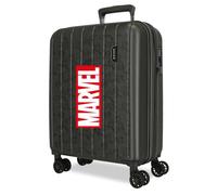 Joumma Marvel Logo Valise Cabine Anthracite 40x55x20 cm Rigide 2,8 kg Serrure TSA intégrée ABS 2,8 kg 37L Extensible Bagage Cabine