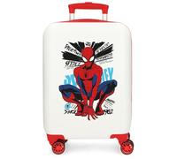 Joumma Marvel Spider-Man Urban Hero Valise de Cabine Rigide en ABS avec Fermeture à Combinaison latérale 28 l 2,2 kg 4 Roues Doubles Bagage à Main Blanc 33 x 50 x 20 cm