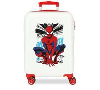 Joumma Marvel Spider-Man Valise Cabine Héros Urban Blanc 38 x 55 x 20 cm Serrure latérale en ABS Rigide à Combinaison 34L 2,6 kg 4 roulettes Doubles Bagage à Main