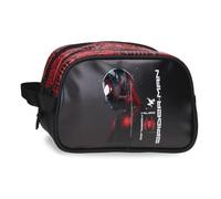 Joumma Marvel Spider Technology Trousse à Deux Compartiments Adaptable en PVC Noir 26 x 16 x 11 cm