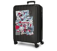 Joumma Marvel Spiderman Comic Valise Moyenne Noire 48 x 65 x 27 cm Rigide 3,5 kg Fermeture TSA intégrée ABS 3,5 kg 72 L Extensible