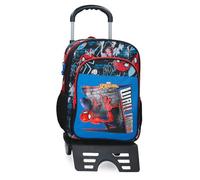 Joumma Marvel Spiderman Wall Crawler Sac à Dos Scolaire avec Chariot Noir 30 x 40 x 13 cm Polyester 15,6 L
