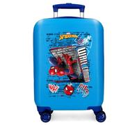 Joumma Marvel Spiderman Wall Crawler Valise Cabine Bleue 33 x 50 x 20 cm Rigide ABS Fermeture à Combinaison latérale 28,4 l 2,3 kg 4 Roues Doubles