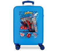 Joumma Marvel Spiderman Wall Crawler Valise de Cabine Bleue 38 x 55 x 20 cm Rigide 2 kg Fermeture à Combinaison latérale ABS 2 kg 35 L Bagage à Main
