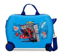 Joumma Marvel Spiderman Wall Crawler Valise Enfant Bleu 50 x 38 x 20 cm Rigide ABS Fermeture à Combinaison latérale 34L 2,1 kg 2 Roues