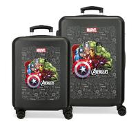 Joumma Marvel Team Avengers Jeu de valises rigides en ABS avec Fermeture à Combinaison latérale 91L 6 kg Noir 55/65 cm
