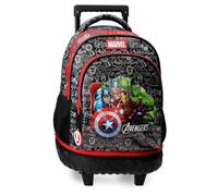 Joumma Marvel Team Avengers Sac à Dos à 2 Roues Noir 32x45x21 cm PVC 30,24L