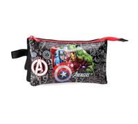 Joumma Marvel Team Avengers Trousse Triple Noire 22 x 12 x 5 cm PVC