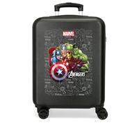 Joumma Marvel Team Avengers Valise de Cabine Noire 38 x 55 x 20 cm Rigide 2 kg Fermeture à Combinaison latérale ABS 2 kg 35 L Bagage à Main