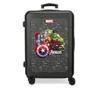 Joumma Marvel Team Avengers Valise Moyenne Noire 46 x 65 x 23 cm Rigide 3 kg Fermeture à Combinaison latérale ABS 3 kg 56 L