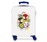 Joumma Marvel Team Spidey Valise de Cabine Blanche 38 x 55 x 20 cm Rigide 2 kg Fermeture à Combinaison latérale ABS 2 kg 35 L Bagage à Main, Blanc, Talla única, Valise Cabine