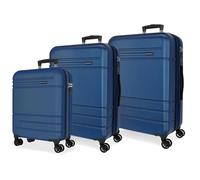 Joumma MOVOM Galaxy, Ensemble de valises Marines rigides en ABS Cadenas à Combinaison intégré 221L 11,4 kg 4 Roues Doubles Extensible Bagage à Main 55/68/78 cm