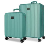 Joumma MOVOM Timber Ensemble de valises en ABS Rigide avec Cadenas à Combinaison intégré 72 L 3,8 kg 4 Roues Doubles et Extensible 55/68 cm