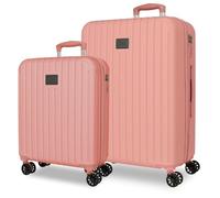 Joumma MOVOM Timber Jeu de valises rigides en ABS avec Cadenas à Combinaison intégré 72 L 3,8 kg 4 Roues Doubles Extensible Bagage à Main 55/68 cm