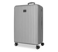Joumma MOVOM Timber Valise Moyenne Argent 48 x 68 x 27 cm Rigide ABS Cadenas à Combinaison intégré 72L 3,8 kg 4 Roues Doubles