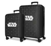 Joumma Star Wars Black Jeu de valises Noires 55/65 cm Rigide 6,8 kg Fermeture TSA intégrée ABS 6,8 kg 109L Extensible Bagage à Main