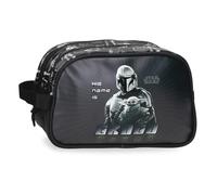 Joumma Star wars His Name is Grogu Trousse de Toilette Adaptable à Deux Compartiments Noir 26x16x11 cm PVC