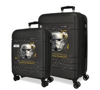 Joumma Star Wars Storm Trooper Jeu de valises rigides en ABS avec Fermeture TSA 111L 6,5 kg 4 Roues Doubles Noir 55/68 cm