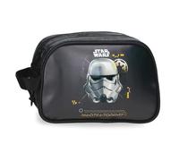 Joumma Star wars Storm Trooper Trousse de Toilette Adaptable à Deux Compartiments Noir 26x16x11 cm PVC