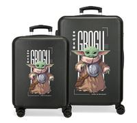 Joumma Star Wars The Mandalorian & Grogu Ensemble de valises rigides en ABS avec Fermeture à Combinaison latérale 91L 5,6 kg 4 Roues Doubles Extensible 46 x 65 x 23 cm