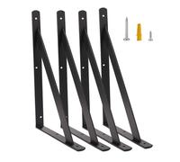 Joumoswk Lot de 4 équerres pour charge lourdes Console murale pour charge maximale 100 kg Support d’étagère (18”)