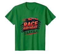 Jour de Course Anniversaire Pit Crew Célébration de Famille T-Shirt, Enfant, Vert Kelly, 2 Ans