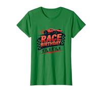 Jour de Course Anniversaire Pit Crew Célébration de Famille T-Shirt, Femme, Vert Kelly, XL