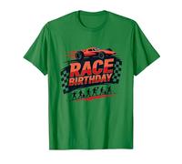 Jour de Course Anniversaire Pit Crew Célébration de Famille T-Shirt, Homme, Vert Kelly, S