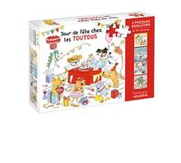 Jour de fête chez les Toutous - (4 puzzles évolutifs) - Dorothée de Monfreid - Ecole Des Loisirs - Jeux livres objets