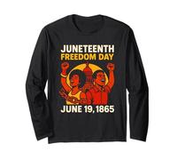 Jour de la Liberté, Mois de l'histoire des Noirs africains vintage du 17 juin Manche Longue