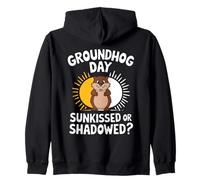 Jour de la marmotte Sunkissed or shadowed Groundhog Day Sweat à Capuche