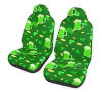Jour De La Saint-Patrick 2 Protection Couvre Sieges Lavable Housse De Siege Voiture Respirant Housse De Siege pour Accessoires Interieur Conducteur Et Passager Camion Voitures 2 Pièces
