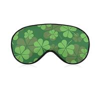 Jour de la Saint-Patrick avec masque de sommeil trèfle couverture de nuit pour les yeux pour femmes hommes BlockLight pour avion voyage sieste sangle réglable