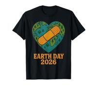 Jour de la Terre 2026 Planète en Forme de cœur T-Shirt