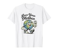 Jour de la Terre : Aimez Votre mère, la Terre, Dessin animé rétro T-Shirt