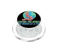 Jour de la Terre du ver de Terre sauvant Le Monde Un ver à la Fois PopSockets PopGrip pour MagSafe